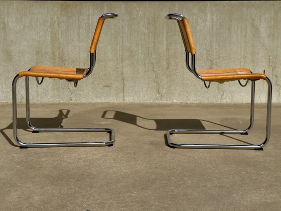 SET di 2 sedie di design vintage THONET | MART STAM | S33 – Sedie da pranzo, Pelle (photo 3 of 15)
