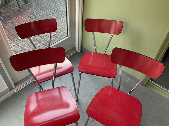 Image 1 of Chaises vintage en formica 4 pièces