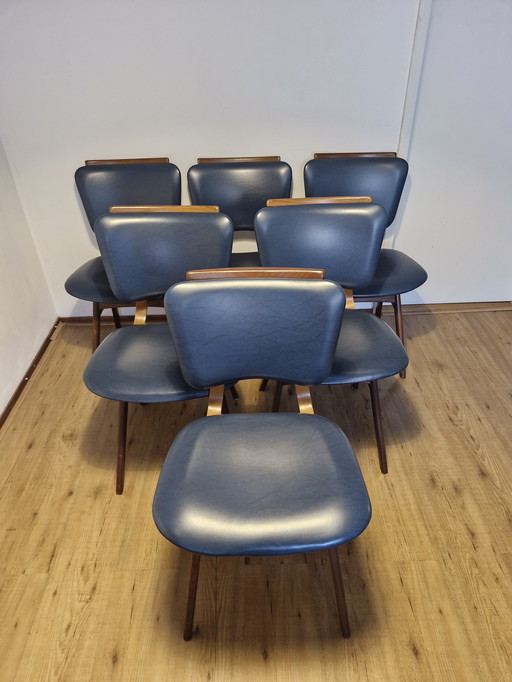 Set di 6 sedie da pranzo dal design vintage