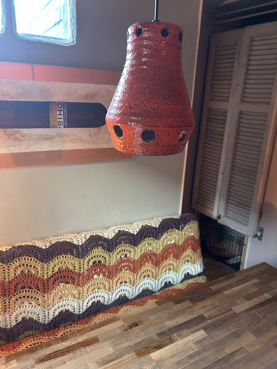 Image 1 of Vintage hanglamp met lavasteen uit West-Duitsland