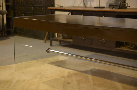 Scrivanie design in melaminico, vetro e cromo anni '80 (photo 8 of 10)