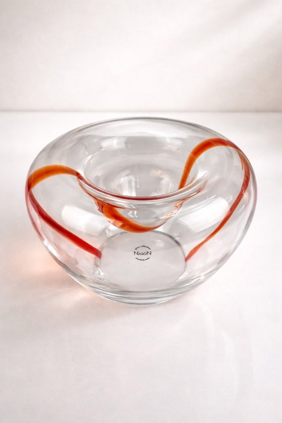 Image 1 of Carlo Nason „Onda“ Murano-Glasvase – Signiertes Kunstglas – Italien, 2000er Jahre – Skulpturales Dekor