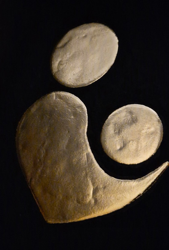 Image 1 of Oeuvre d'art Parental Love plaquée or 23 carats dans un cadre en édition limitée