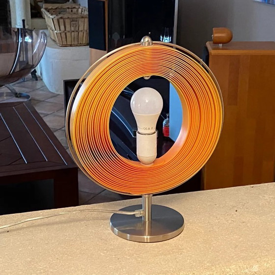 Moon lamp by Verner Panton. Reissued by Kare. 1980. – Table lamps, Plastic, Metal (photo 4 of 5)