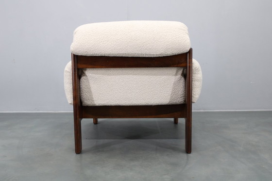 Image 1 of Poltrona Bouclé restaurata di metà secolo, Cecoslovacchia, anni '70