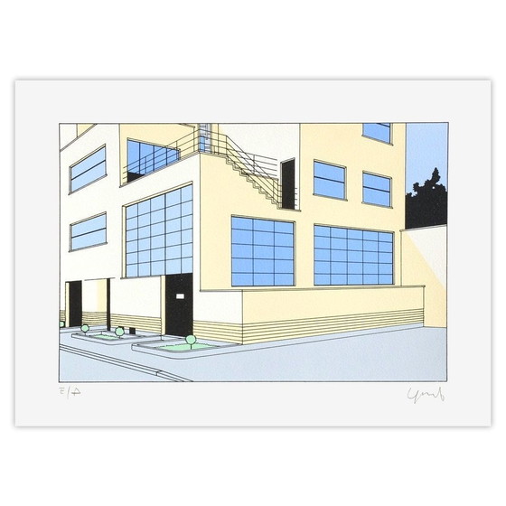 Image 1 of Jean-Pierre LYONNET Paris, Rue Mallet-Stevens 05 Signierter Siebdruck 1988