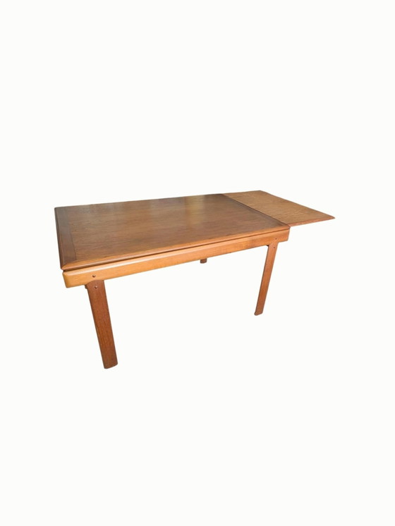 Vintage teakhouten Deense uitschuifbare eettafel, Bramin (photo 11 of 12)