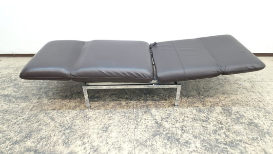 Image 1 of Brühl Roro design fauteuil leren fauteuil stoel bruin slaapbank