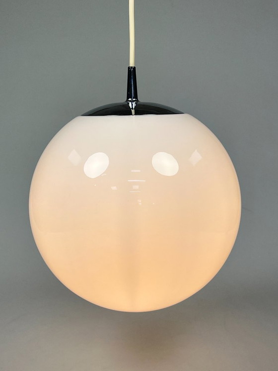 Image 1 of Vintage Glazen Bollamp / Hanglamp, Peill & Putzler, Duitsland 1960's