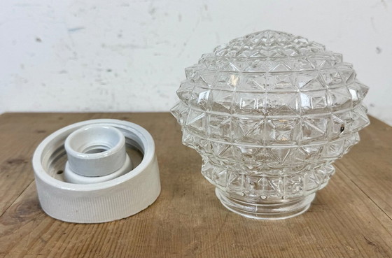 Image 1 of Applique murale vintage en porcelaine blanche, années 1970