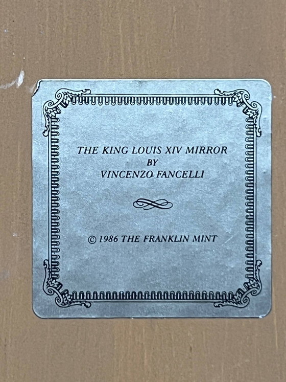 Vincenzo Fancelli – Franklin Mint. Miroir de créateur de style Louis XIV. (photo 7 of 9)