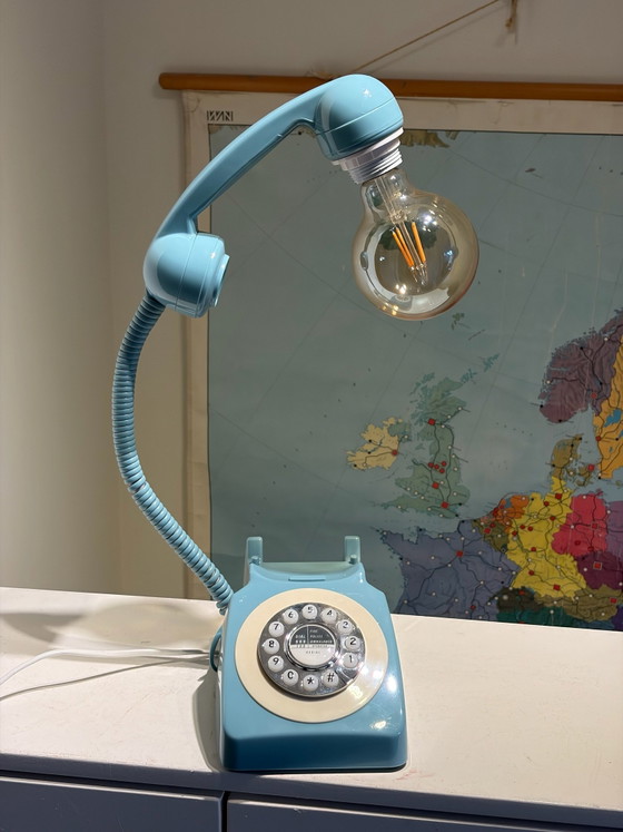 Lampada Telefono Vintage Azzurro – Lampade da tavolo, Metallo, Plastica (photo 7 of 9)