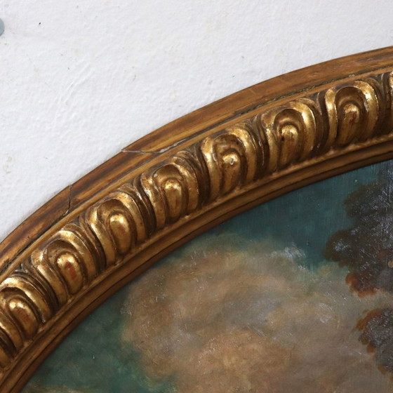 Cherubs With Flowers, Oil Painting On Board Signed, Italy Early 20th Century – Paintings & Drawings, Wood (photo 14 of 18)