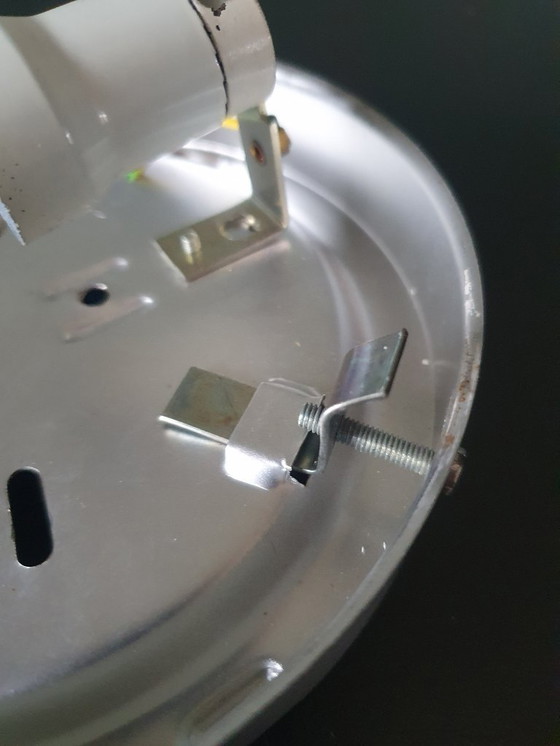 Image 1 of Helena Tynell - Glashütte Limburg - anni '60. Lampada da parete/soffitto in vetro spesso a bolle.