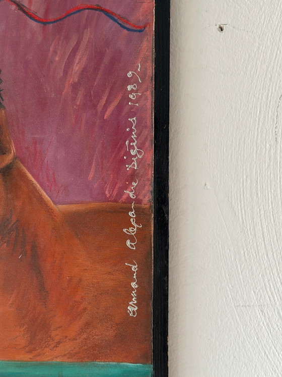 French Neo-Expressionist Diptych 1982 – Paintings & Drawings, Postmodern (photo 3 of 5)