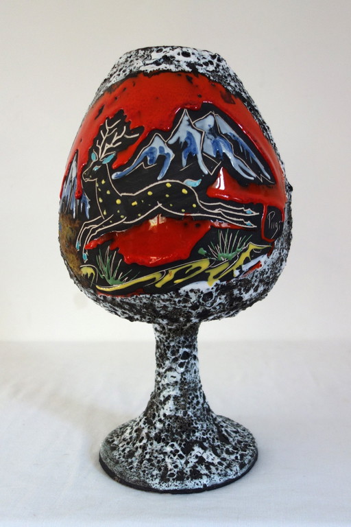 Jarrón grande Fat Lava Pugi, Vallauris, años 50/60