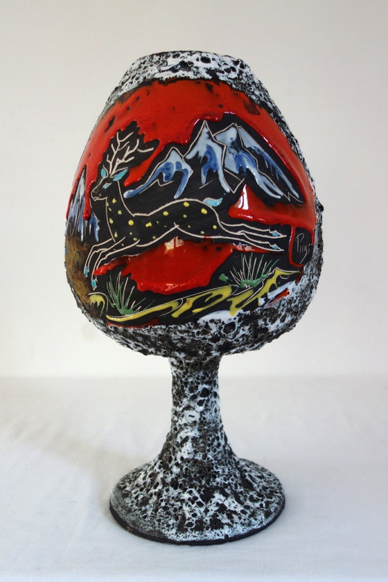 Image 1 of Jarrón grande Fat Lava Pugi, Vallauris, años 50/60