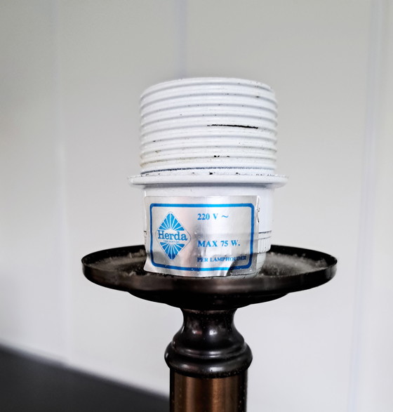 Image 1 of Lampade da tavolo a colonna in ottone Herda