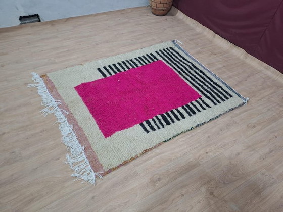 Handgeknüpfter Naturwollteppich mit rosa Muster, 1,6/2,5 m – Alessi, Teppiche & Läufer, Wool (photo 7 of 7)