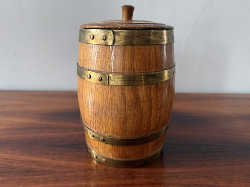 Titel   Vintage houten sigarenton – Schimmelpenninck “Marca Selecta” – mid-century (jaren ’50/’60)  ---  Beschrijving   Een kara