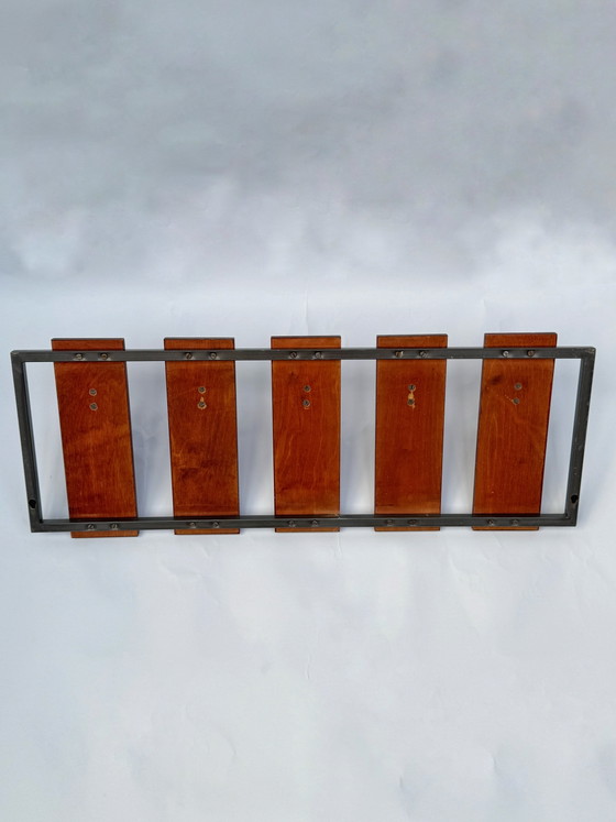 Image 1 of Appendiabiti da parete vintage | Palissandro, legno e cromo | Stile Pasto | Anni '60/'70