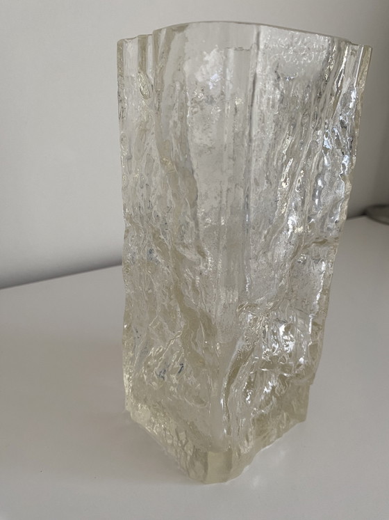Image 1 of Jarrón de cristal antiguo “Pinus” de Tapio Wirkkala para Italia-Finlandia, década de 1970, firmado.