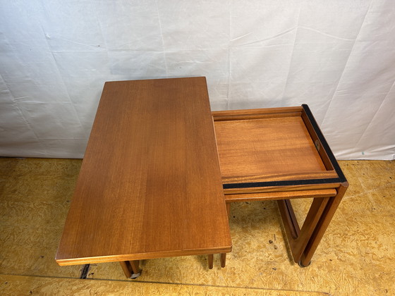 Image 1 of Retro vintage mid-century teakhouten salontafel, jaren 1960. Tristor Deens ontwerp