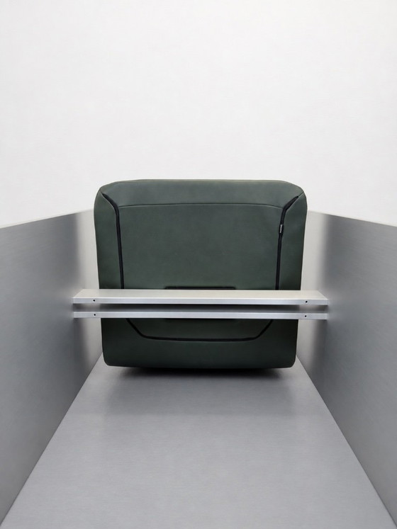 Set of 2 Flutz Cassina Chairs Michael Anastassiades Steel, Leather, Dining chairs, Green (photo 12 of 13)