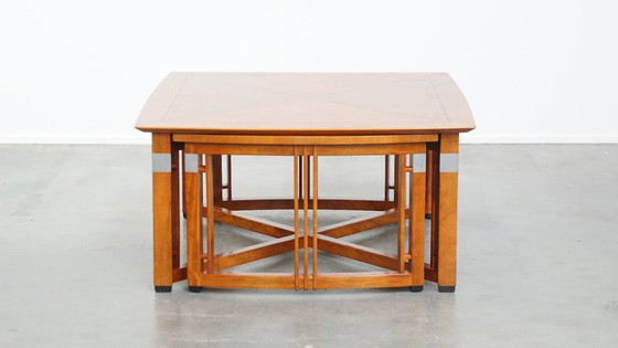 Image 1 of Gut erhaltener Art Deco Schuitema Design Couchtisch mit ausziehbaren Teilen aus der Decoforma Serie