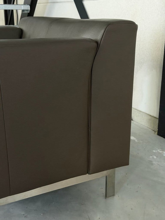 Poltrona Rolf Benz Linea - pelle marrone tortora – Poltrone, polished steel (photo 8 of 9)