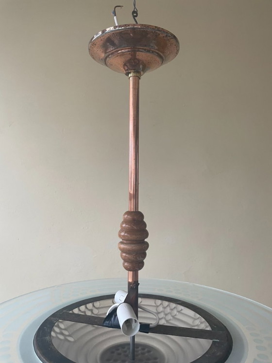 Image 1 of Hanging lamp Sliding lamp Ceiling lamp art deco 1930 Grapes French