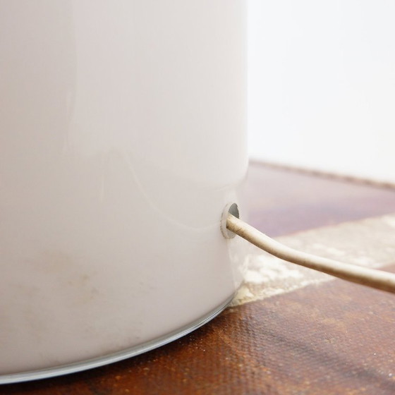Image 1 of White opaline glass table lamp, 20th century