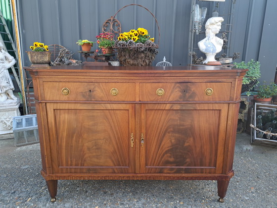 Image 1 of Buffet pliant hollandais ancien, buffet, console murale dim. 135x58cm et 93/144 cm de haut