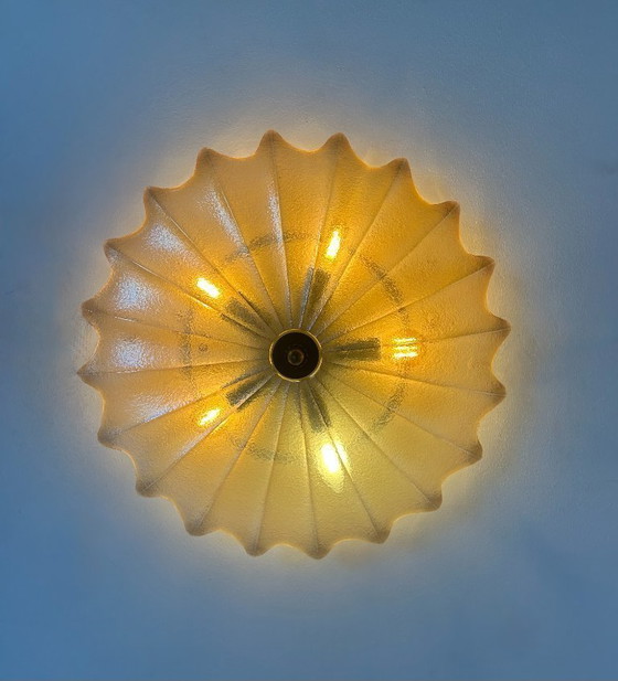 Image 1 of Vintage XL wandlamp, Murano en messing, Italië 1970