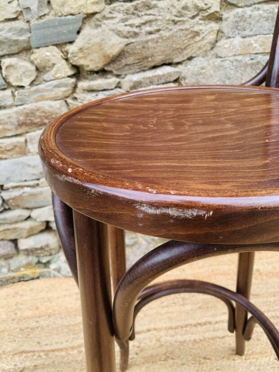 Set of 4 Vintage Bistro High Chairs – Dining chairs, Wood (photo 30 of 33)