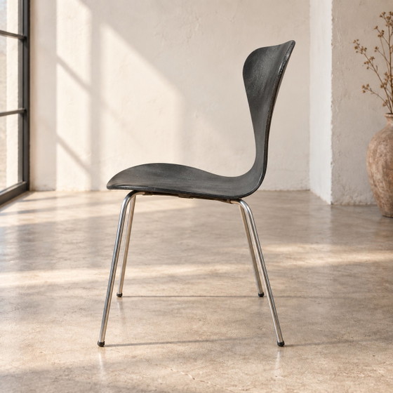 Arne Jacobsen Series 7 Chair 3107 – Fritz Hansen, 1967 – Dining chairs, Chrome, Wood (photo 3 of 5)