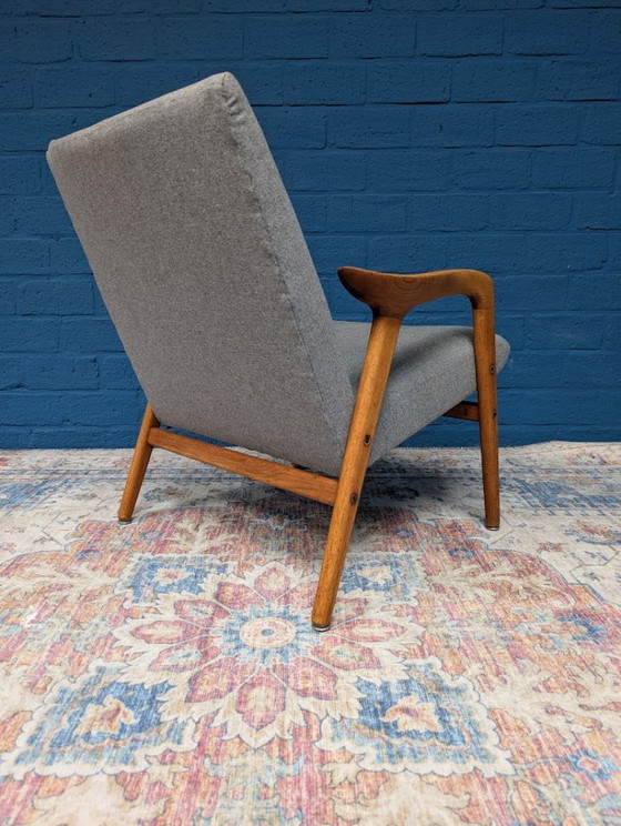 Poltrona vintage, Yngve Ekström per Swedese, anni '60 – Poltrone, Wood, Cotton (photo 5 of 10)