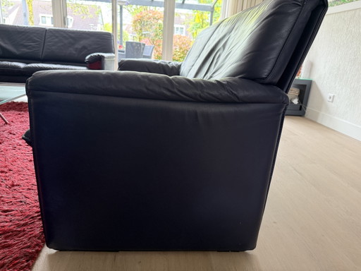 Leolux bank bora beta 2,5 zits blauw leer
