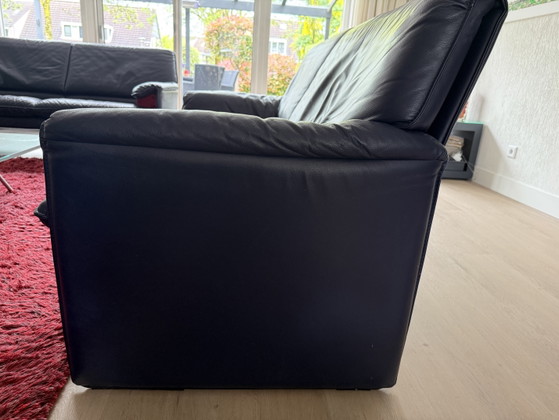 Image 1 of Leolux bank bora beta 2,5 zits blauw leer 