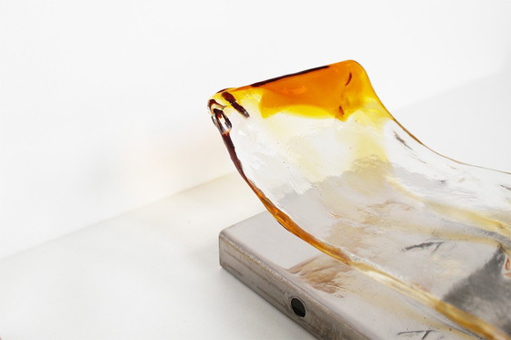 Image 1 of Superbe paire (2) d'appliques murales en verre de Murano par AV Mazzega