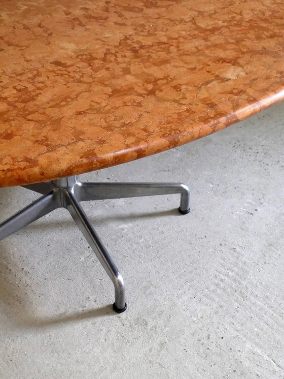Esstisch von Giancarlo Piretti für Castelli aus Terrakotta-Travertin – Esstische, Aluminium, Design (photo 2 of 13)