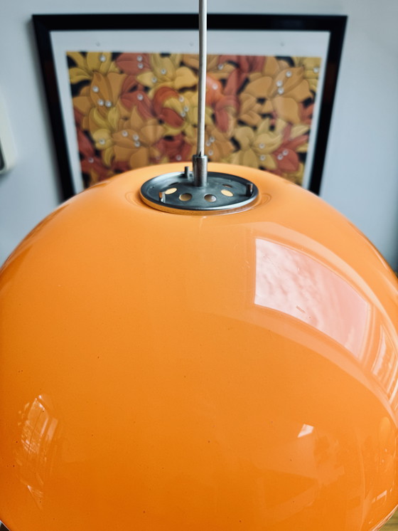 Image 1 of Harvey Guzzini ‘Cabras’ Pendant Lamp by Luigi Massoni Mid-Century Modern Vintage Retro Lighting 45cm