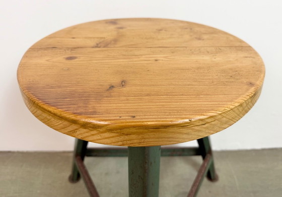 Image 1 of Green Industrial Workshop Stool, 1960s