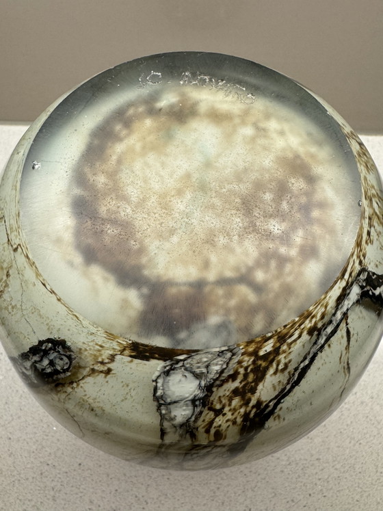 Image 1 of Beautiful Unica Glass Vase – Master Glassblower Jean-Claude Novaro