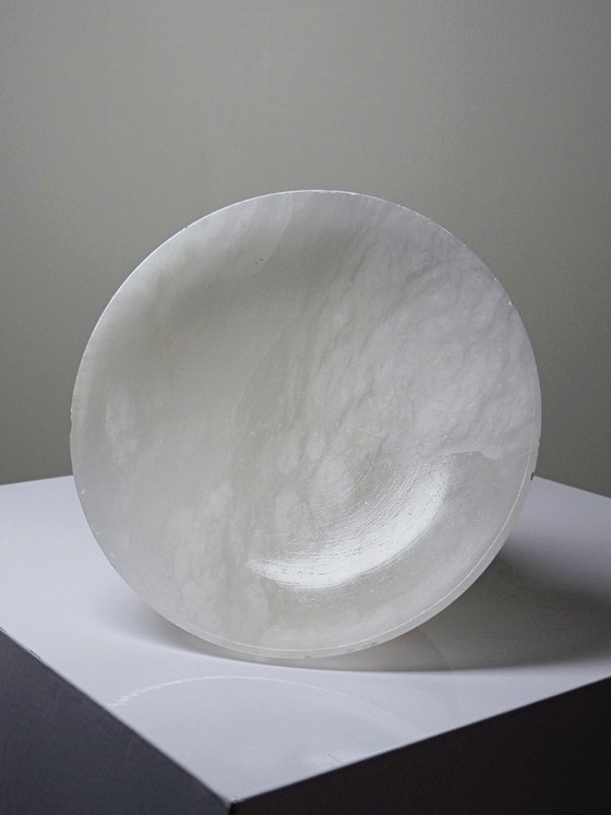 Image 1 of Vintage white alabaster bowl or trinket dish, Italy, 1960s-1970s