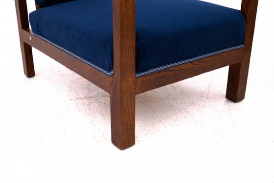 Image 1 of Poltrona Art Déco con schienale regolabile, Polonia, anni Quaranta.