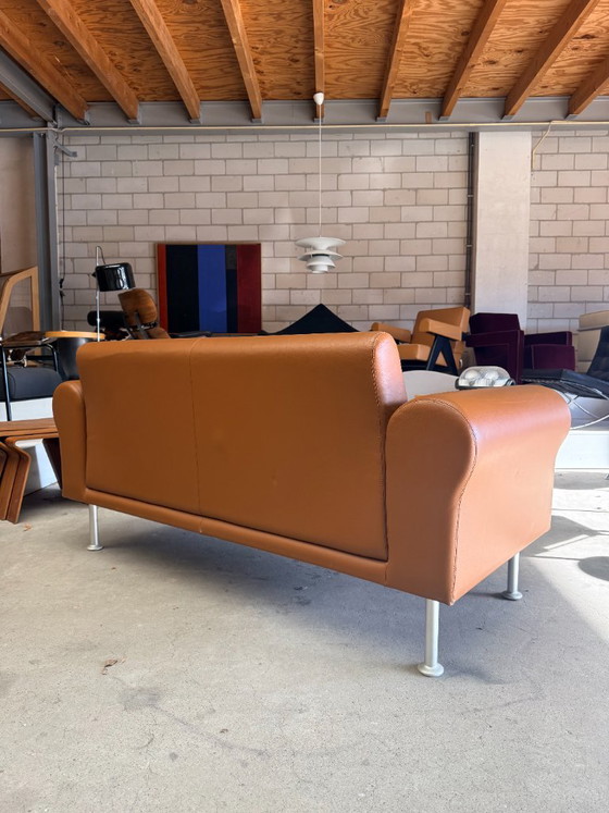 Vitra Morrison 2-Sitzer, Jasper Morrison, 2 Sitzer Sofas, Leder, Metall, Braun, Modern (Foto 11 von 14)