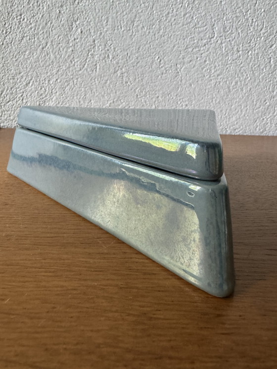 Image 1 of Caja triangular de cerámica Charolles de los años 80