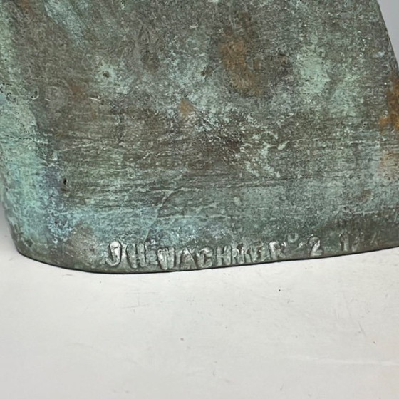 Image 1 of Gepatineerde biomorfe bronzen sculptuur van Jacob Hordijk, jaren 1990