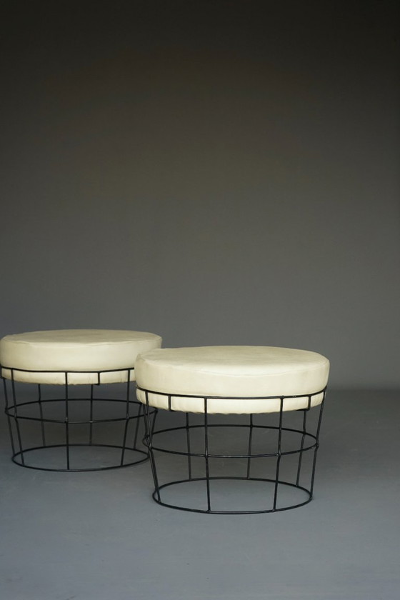Mid-Century Modern Stools in the style of Panton, 1960s – Metal, Plastic (photo 4 of 14)